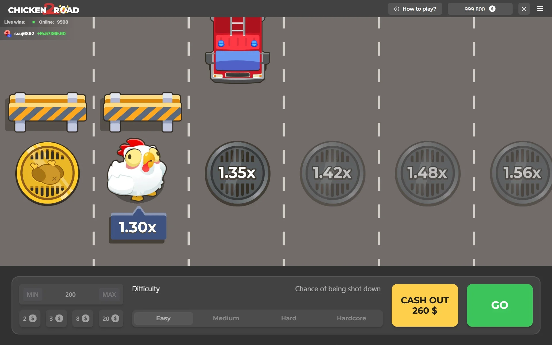 Schermata promozionale di Chicken Road 2 con gallina protagonista